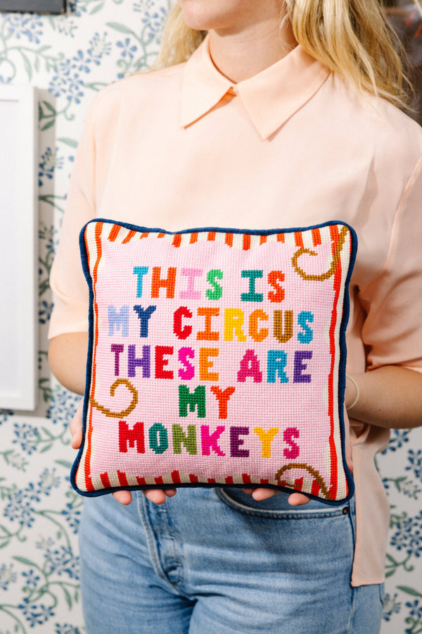 My Circus Needlepoint Pillow