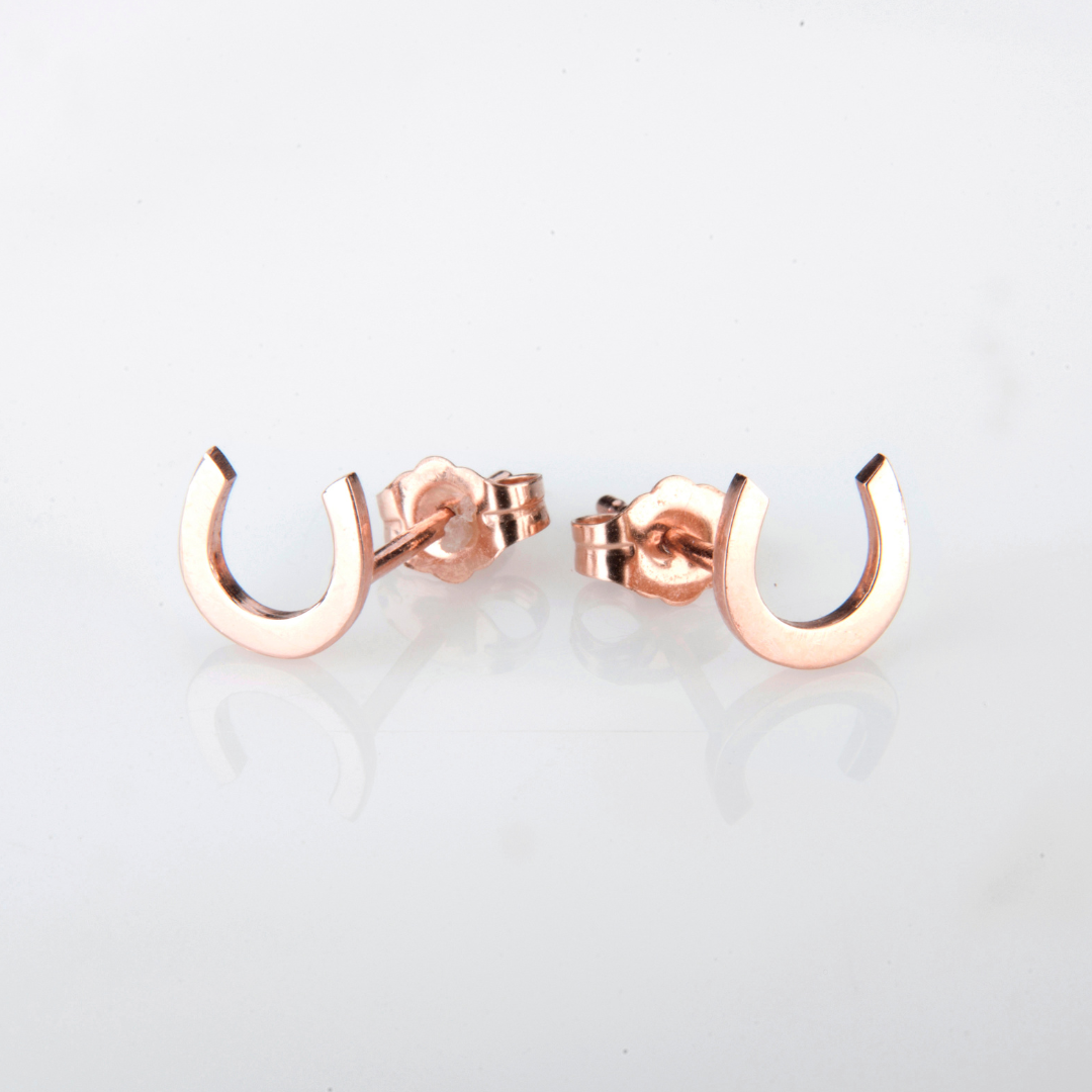 14K solid gold Horseshoe Earrings