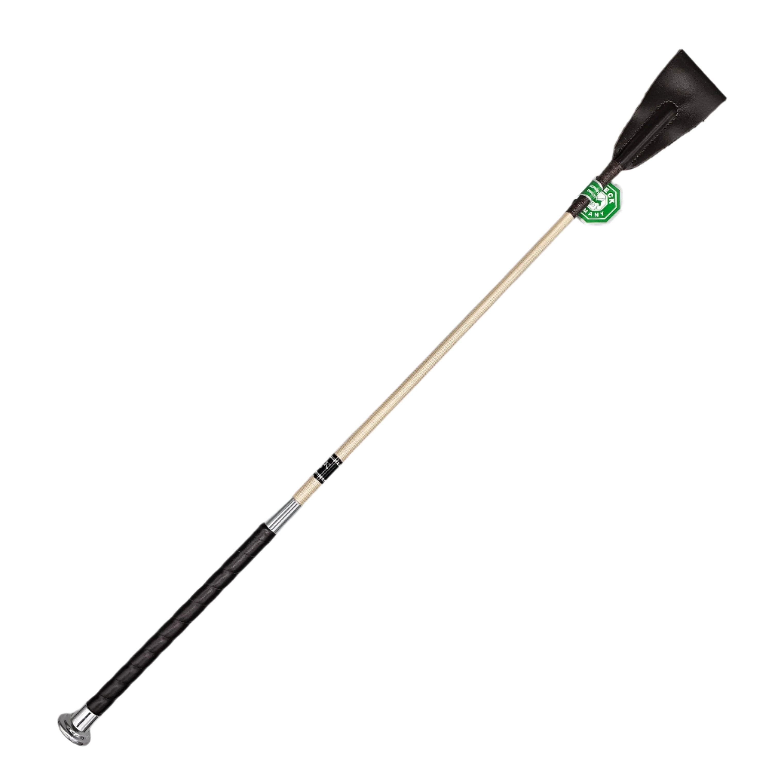 Leather-Grip Riding Crop, with Nickle Mushroom Cap