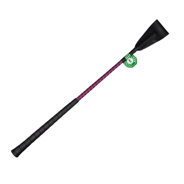 Riding Crop with Woven Nylon Cover and Fleck Grip