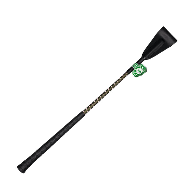 Riding Crop with Woven Nylon Cover and Fleck Grip