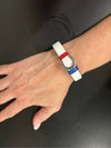 Olympic Sterling Silver Horseshoe and Leather Bracelet