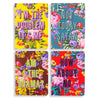 Stitched Notebook S/4 - Bold Floral