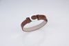 Sterling Silver Horseshoe and Leather Bracelet