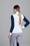 White with Navy / Orange Dot Paulo Alto Long Sleeve - The In Gate