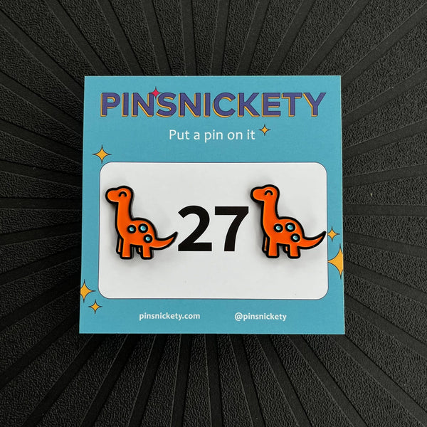 Brontosaurus Pins: Orange