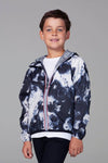 Kid's Full Zip Packable Rain Jacket and Windbreaker: Oil Print