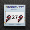 pinsnickety stars and stripes american flag horse show. number pins on a black background